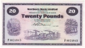 Northern Bank Ltd 20 Pounds,  1. 7.1970